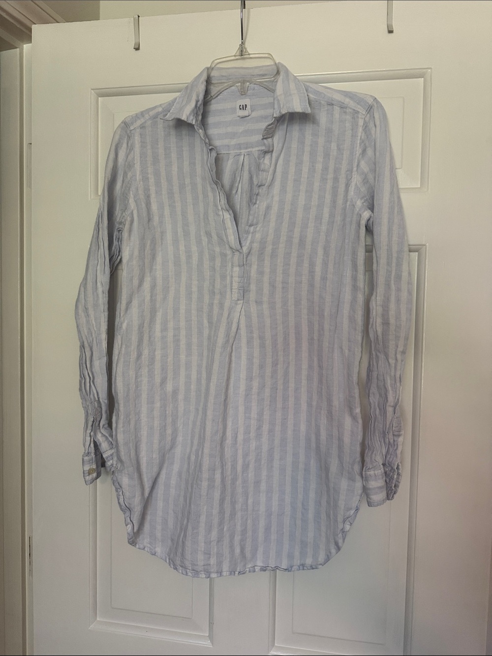 GAP Light Blue and White Stripe Women’s Swim Coverup